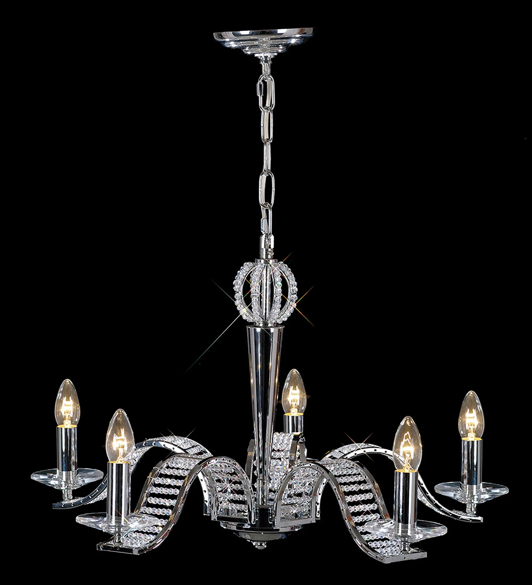 Niobe Crystal Ceiling Lights Diyas Multi Arm Crystal Fittings